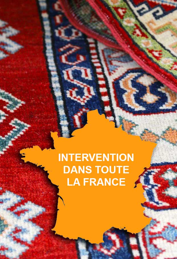 PATRETAPIS : vente, rachat, restauration et réparation de tapis, nettoyage de tapis, ravivement des couleurs ... dans toute la France. Artisanat et Savoir-Faire au Service de Vos Tapis : Nettoyage de tapis : dépoussiérage en profondeur, fixation des couleurs des tapis anciens, nettoyage artisanal à la main, désinfection naturelle, séchage contrôlé, inspection finale du tapis. Restauration et réparation de tapis : Réparation des lisières, restatuarion des franges, traitement des trames. Relainage de tapis et reconstitution du velours, création de teinte pour tapis, ravivement des couleurs de vos tapis. Intervention dans toute  la France