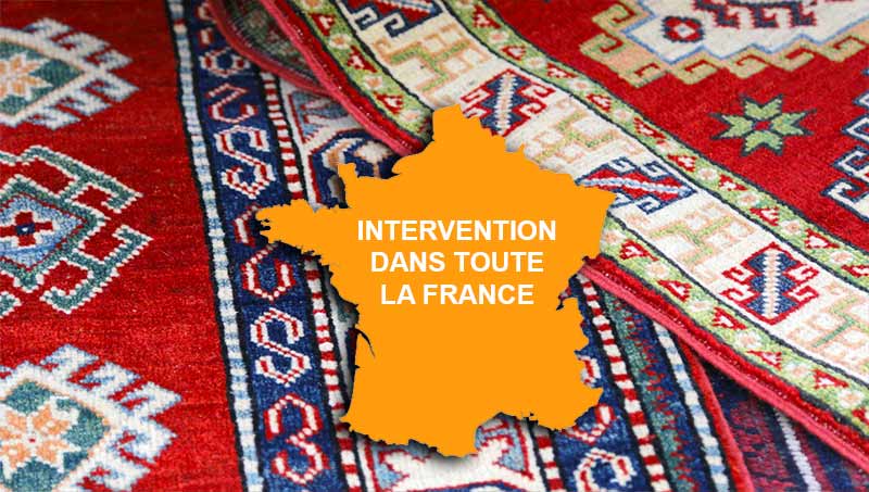 PATRETAPIS : vente, rachat, restauration et réparation de tapis, nettoyage de tapis, ravivement des couleurs ... dans toute la France. Artisanat et Savoir-Faire au Service de Vos Tapis : Nettoyage de tapis : dépoussiérage en profondeur, fixation des couleurs des tapis anciens, nettoyage artisanal à la main, désinfection naturelle, séchage contrôlé, inspection finale du tapis. Restauration et réparation de tapis : Réparation des lisières, restatuarion des franges, traitement des trames. Relainage de tapis et reconstitution du velours, création de teinte pour tapis, ravivement des couleurs de vos tapis. Intervention dans toute  la France
