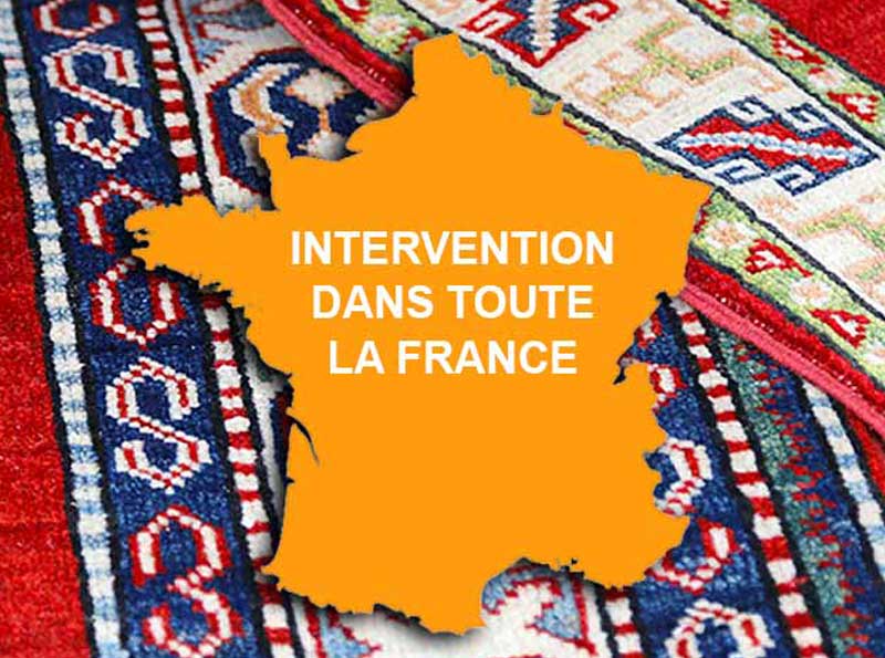 PATRETAPIS : vente, rachat, restauration et réparation de tapis, nettoyage de tapis, ravivement des couleurs ... dans toute la France. Artisanat et Savoir-Faire au Service de Vos Tapis : Nettoyage de tapis : dépoussiérage en profondeur, fixation des couleurs des tapis anciens, nettoyage artisanal à la main, désinfection naturelle, séchage contrôlé, inspection finale du tapis. Restauration et réparation de tapis : Réparation des lisières, restatuarion des franges, traitement des trames. Relainage de tapis et reconstitution du velours, création de teinte pour tapis, ravivement des couleurs de vos tapis. Intervention dans toute  la France