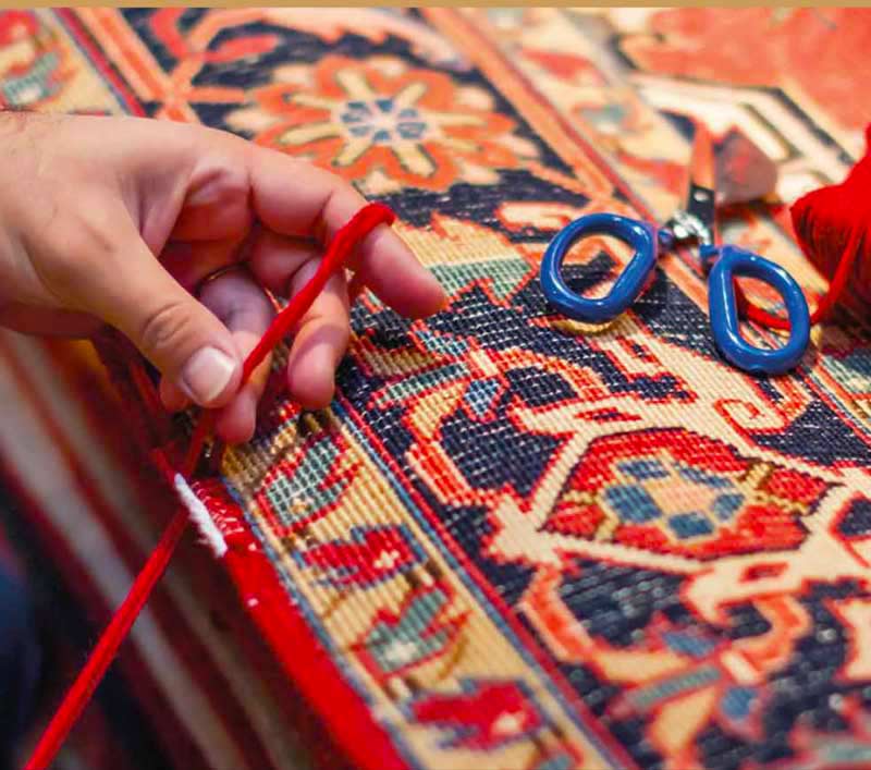 Relainage et ravivement des couleurs de tapis - PATRETAPIS en France : Relainage de tapis et reconstitution du velours, création de teinte pour tapis, ravivement des couleurs de vos tapis dans toute la France