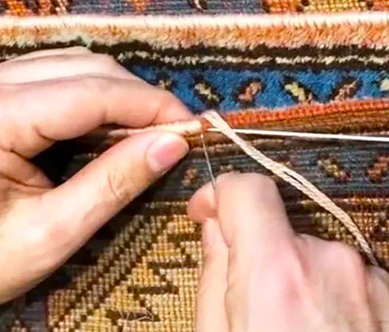 Restauration et réparation de tapis - PATRETAPIS dans toute la France : Réparation restauration de tapis et tapisserie : réparation des lisières, restauration des franges de tapis, traitement des trames, resserrage des nœuds de tapis dans toute la France